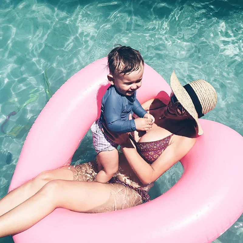 Регулируемый надувной матрас 120 см плавательный круг в форме сердца для детей и