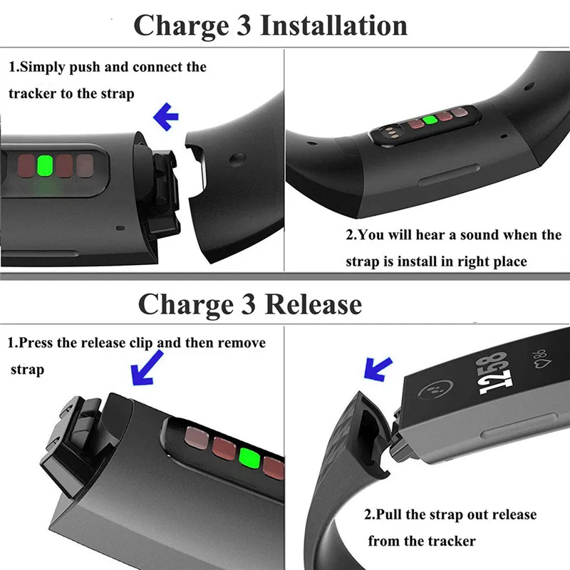 Смарт-браслет для Fitbit Charge 3/4 Quick Release сменный ремешок смарт-часов Ремешок Браслет 4