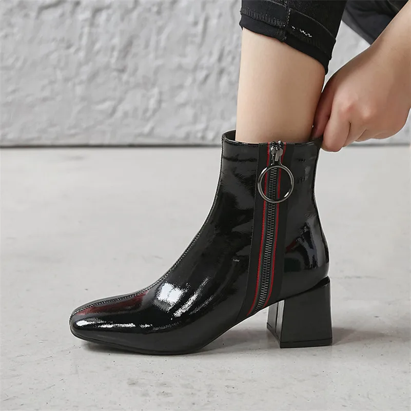 FEDONAS 1/модные женские ботильоны из натуральной кожи сезон осень-зима Теплая обувь