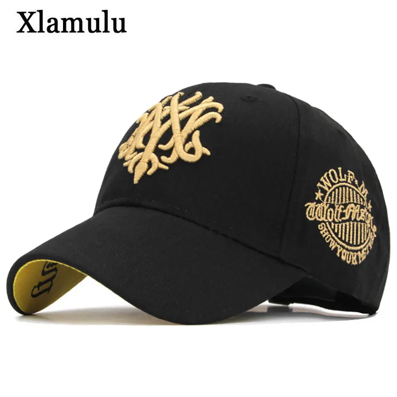 Мужская и Женская Бейсболка Xlamulu модная однотонная Кепка с изображением волка
