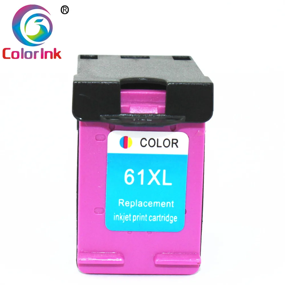1PK Tri-color ColoInk 2 шт 61XL черный пополнен чернильный картридж Замена для hp 61 XL для hp 1000 1010 1050 1510 2000 2050 2510 3000 3050 - Цвет: 1PK Tri-color