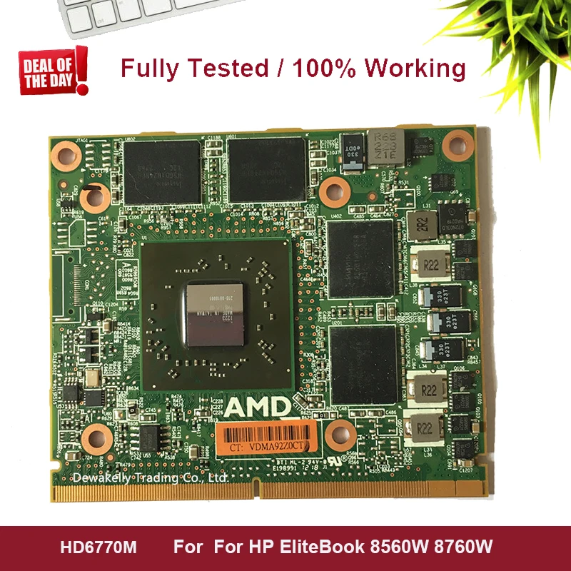 Оригинальная видеокарта FirePro M5950 HD6770M HD6770 HD 6770M 216-0810001 VGA 1 ГБ для hp EliteBook 8560 Вт 8760 Вт полностью протестирована