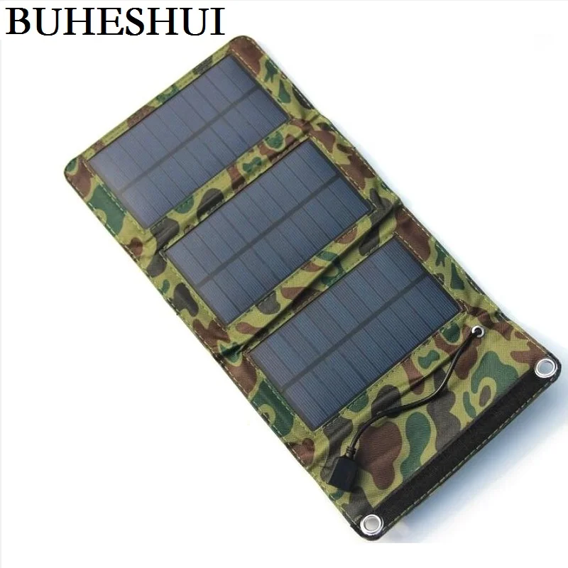 BUHESHUI 5 Вт Складная моно Солнечная Панель зарядное устройство Солнечное мобильное