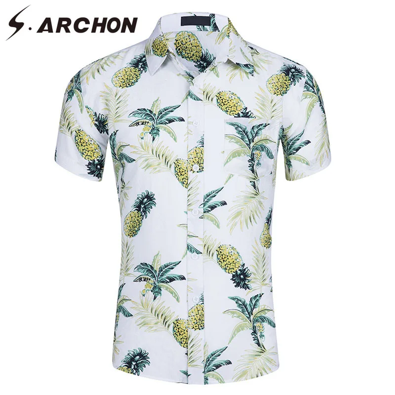 Мужская хлопковая рубашка-поло S.ARCHON повседневная быстросохнущая рубашка с