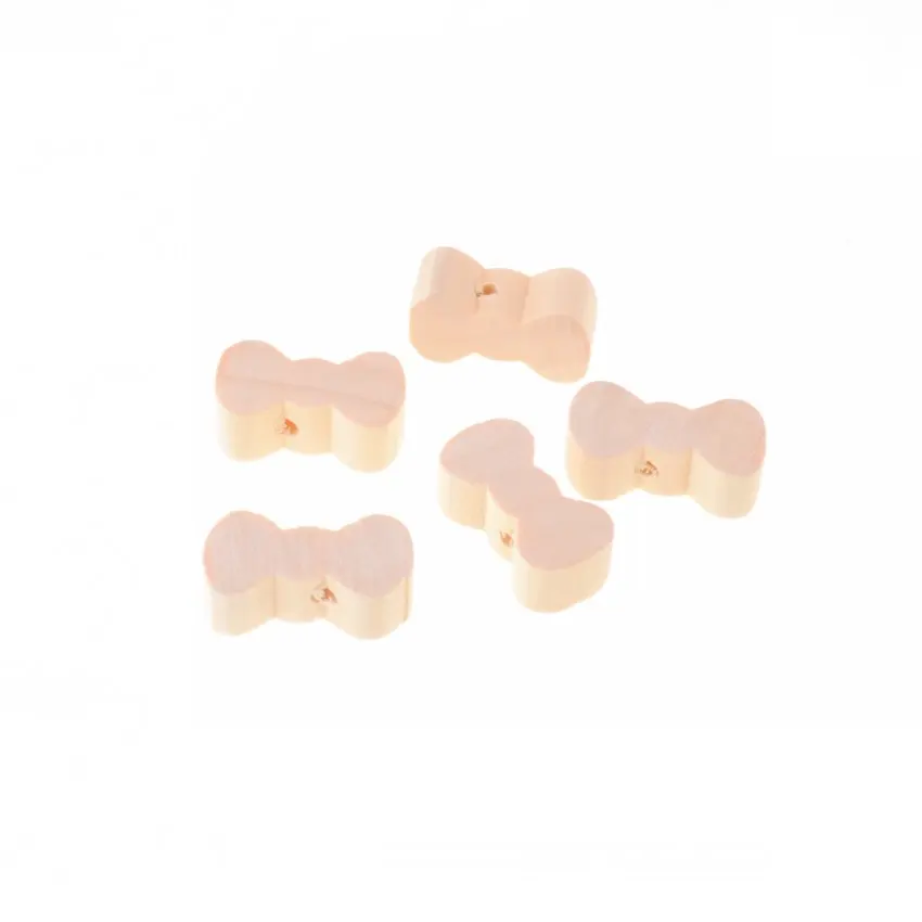 

20pcs 21x11mm Wood Bow tie Spacer Beads For Baby DIY Crafts Kids Toys Spacer Beading Bead Jewelry Making DIY