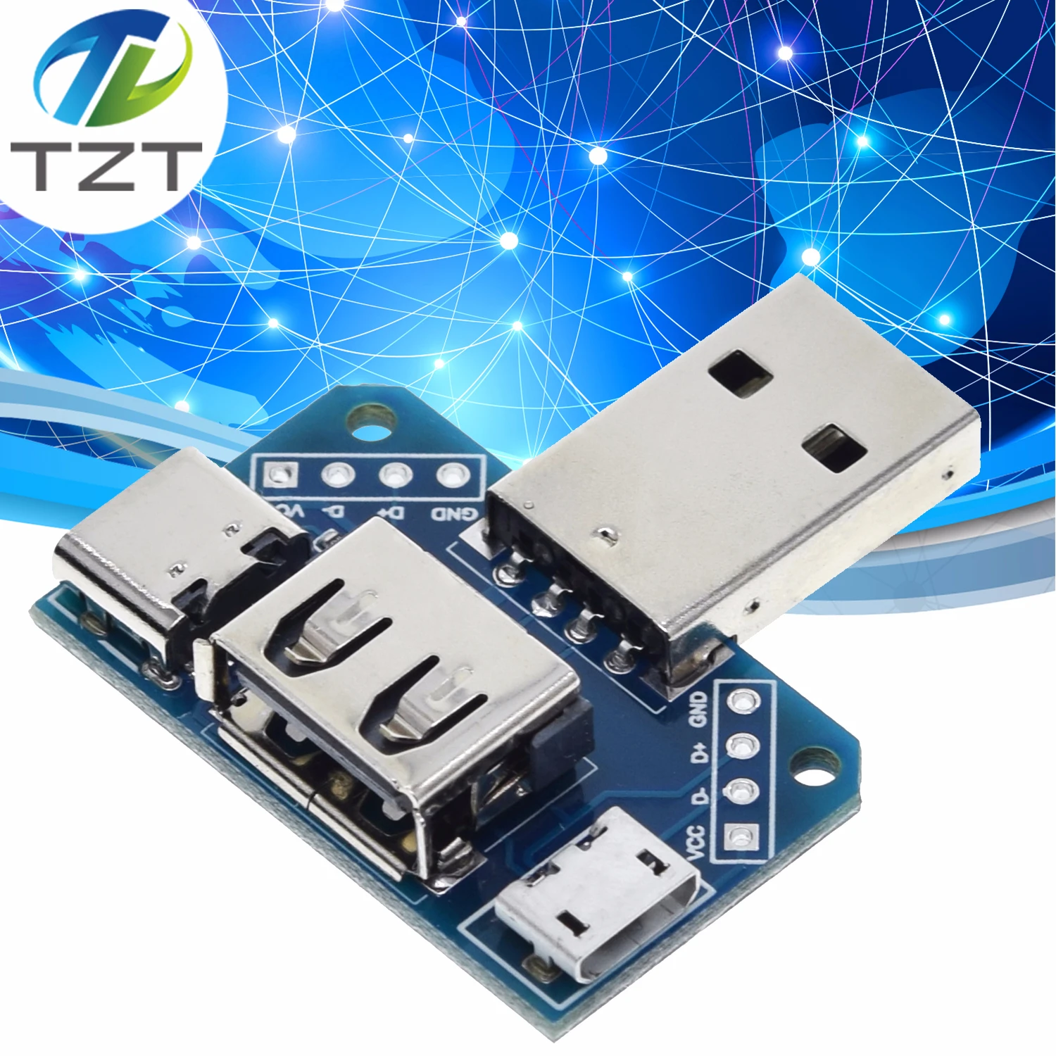 USB коммутатор Мужской Разъем к Тип c микро муфтовый стыковочный 2 54 4P передачи