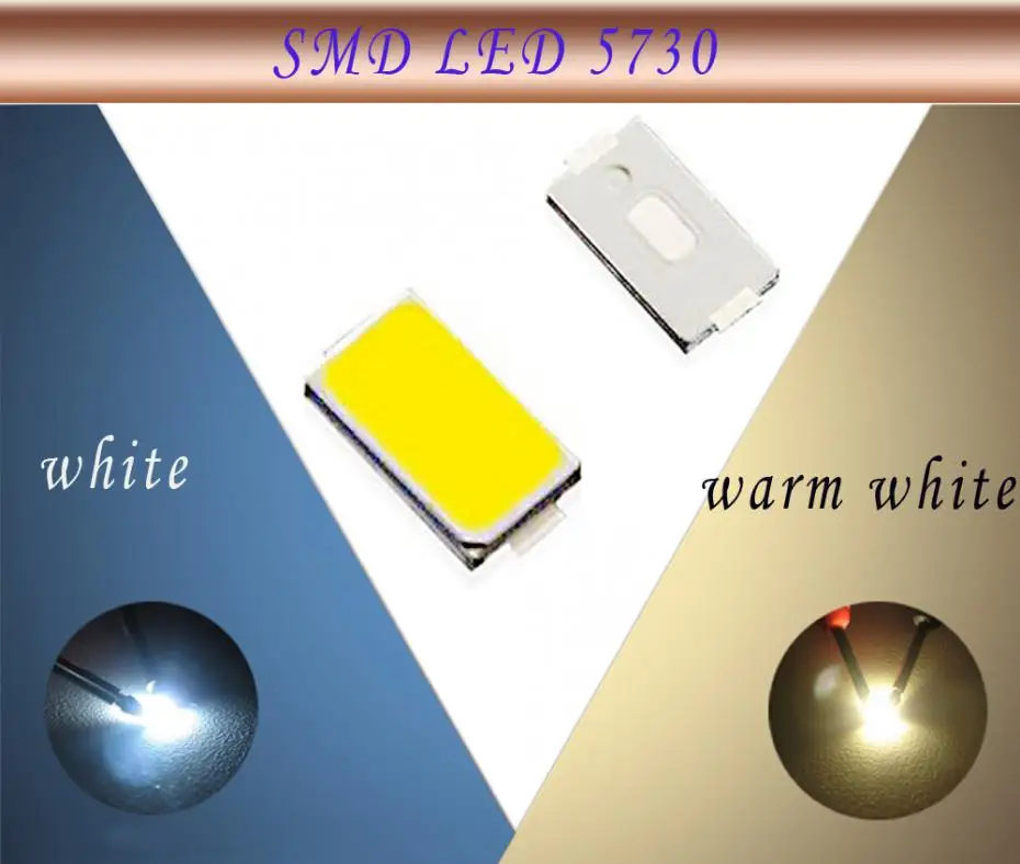 

Evemodel SMD5730 100 шт. 5730 SMD LED яркий белый/теплый белый светодисветодиодный s Новый 1/35 модель железнодорожной железной дороги моделирование