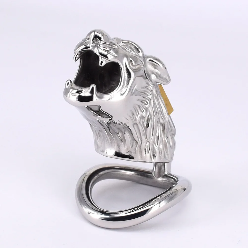 Мужская клетка верности из нержавеющей стали в форме леопарда металлическое