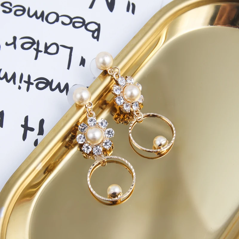 В Корейском стиле Новые блестящие стразы цветок чарующий браслет украшенный