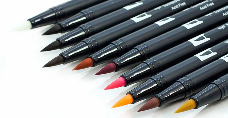 Tombow двойной кисть искусство маркеры, портрет, 6-Pack