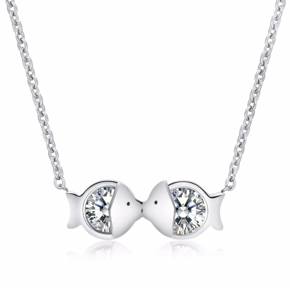 Женское Ожерелье с кулоном fhelove инкрустированное кубическим цирконием из