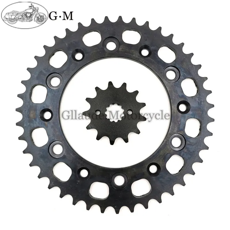 1 set Chian Sprocket 520 цепь Передняя и задняя Звездочка 43 и 13 зубьев для HONDA XR250 III S(Baja) 1996 XR 250 Baja Япония 97-07 XR250 R 96-04 внедорожный - Color: 1 set Chian Sprocket