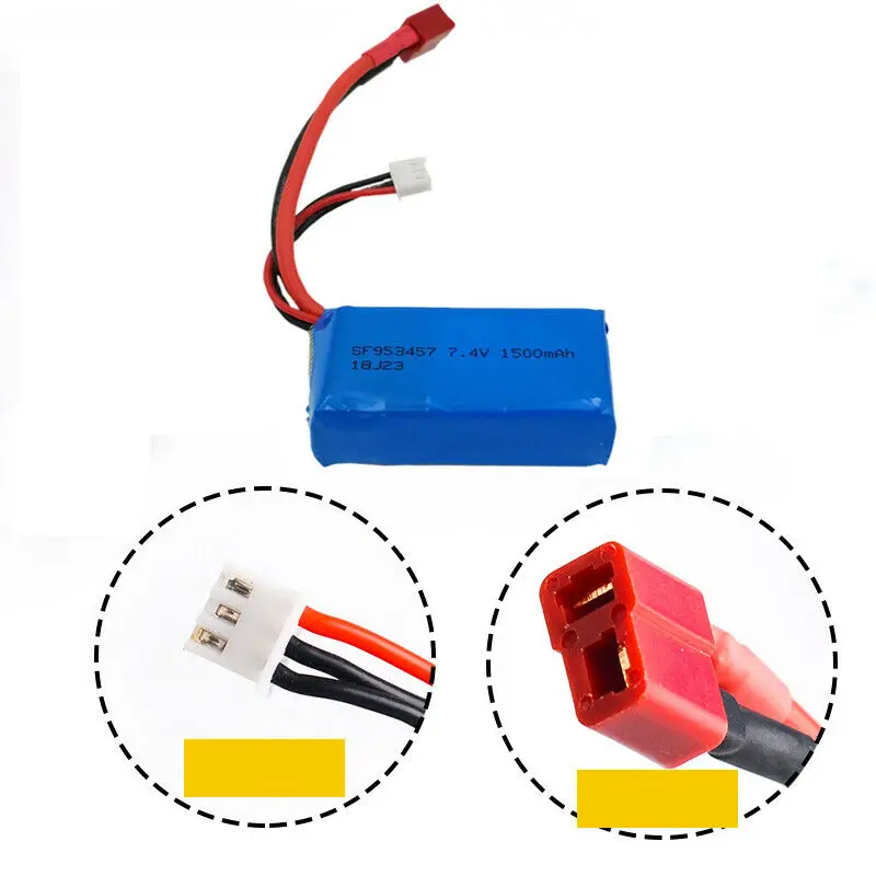 Для WLtoys 7 4 V 1500mAh батарея T вилка K929 B A959 A969 1/18 Rc автомобиль|Перезаряжаемые батареи| |