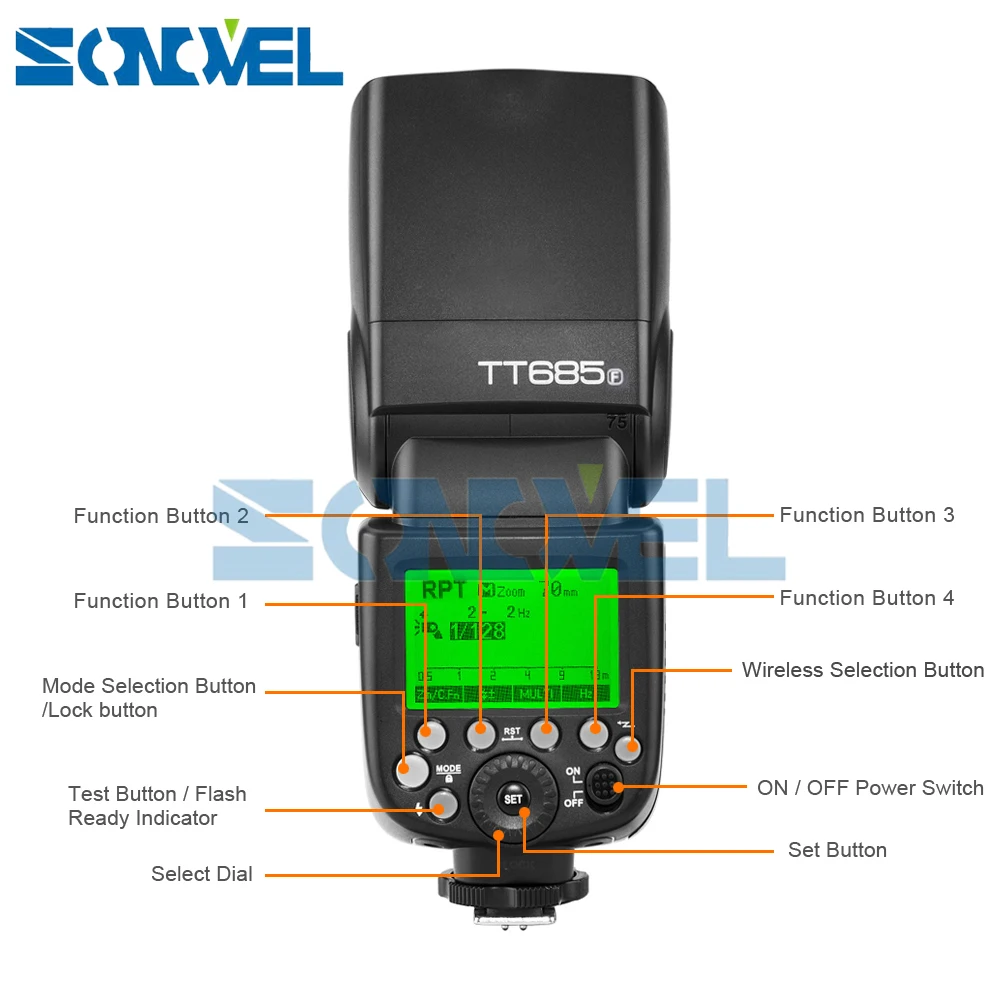 Вспышка Godox TT685F в наличии для камеры Fujifilm высокоскоростная TTL HSS GN60 1/8000S 2 4G Fuji X-Pro2/1