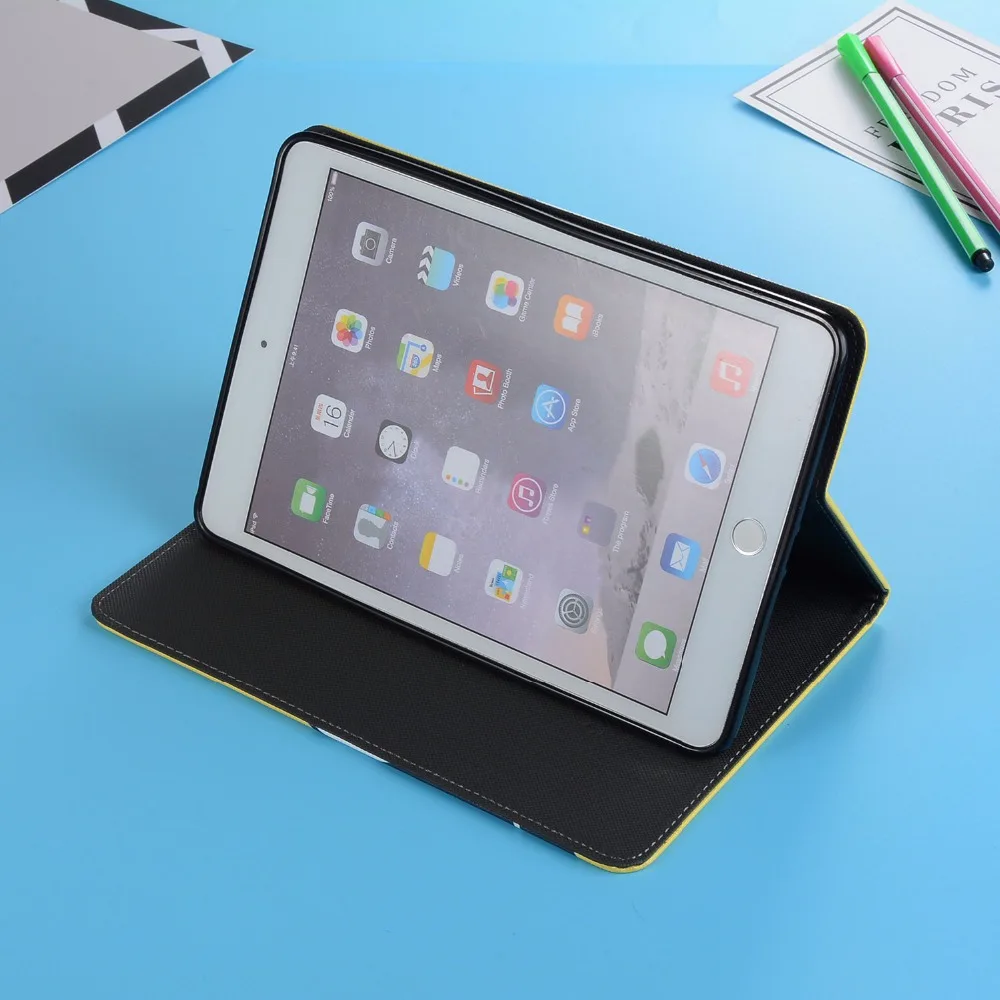 Мягкий кожаный чехол для iPad Mini 5 4 3 2 1 из искусственной кожи с милой мультяшной