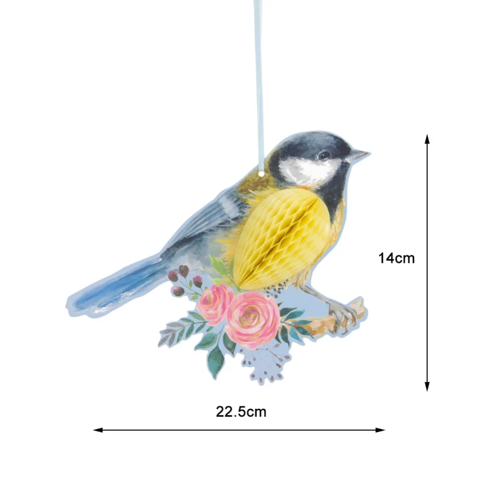 3 шт. висит бумага вечерние украшения соты птицы бамбуковые пасхальное платье