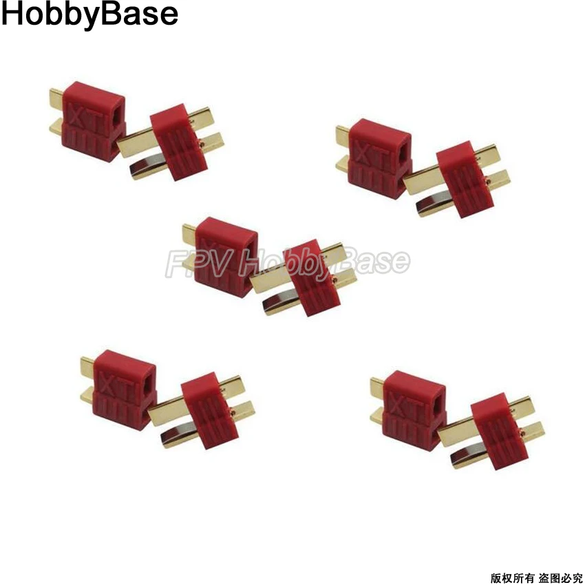 5 пар разъемов Dean штекер T гнездовой разъем для аккумулятора ESC|t plug|deans connectort connector |