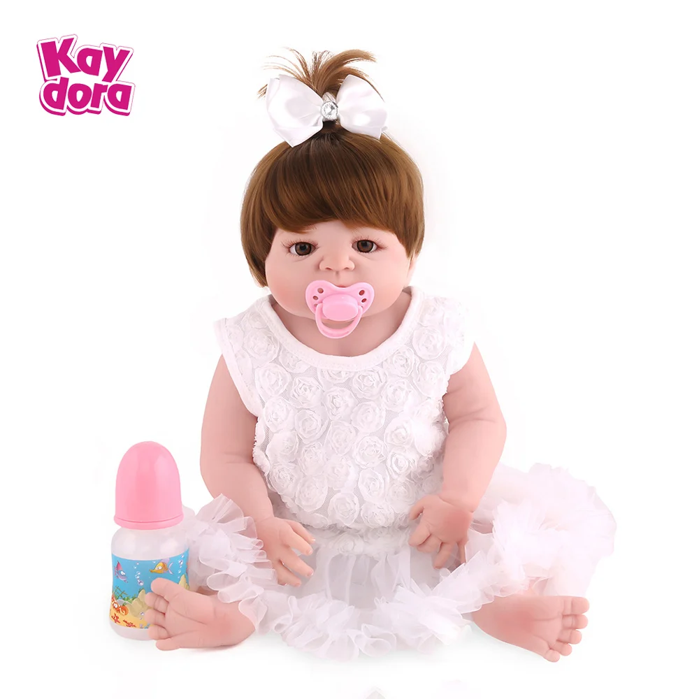 KAYDORA, 22 дюйма, 55 см, полностью силиконовые куклы Reborn Baby, Bebe Boneca Alive Reborn Menina, Реалистичная кукла для девочек, игрушки для игр, подарок на день рождения