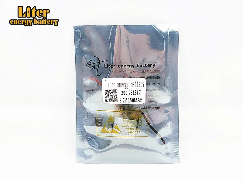 10 шт./лот 3 7 V 150mAh 751517 литий-полимерный аккумулятор CX-10 JJ810 дистанционный