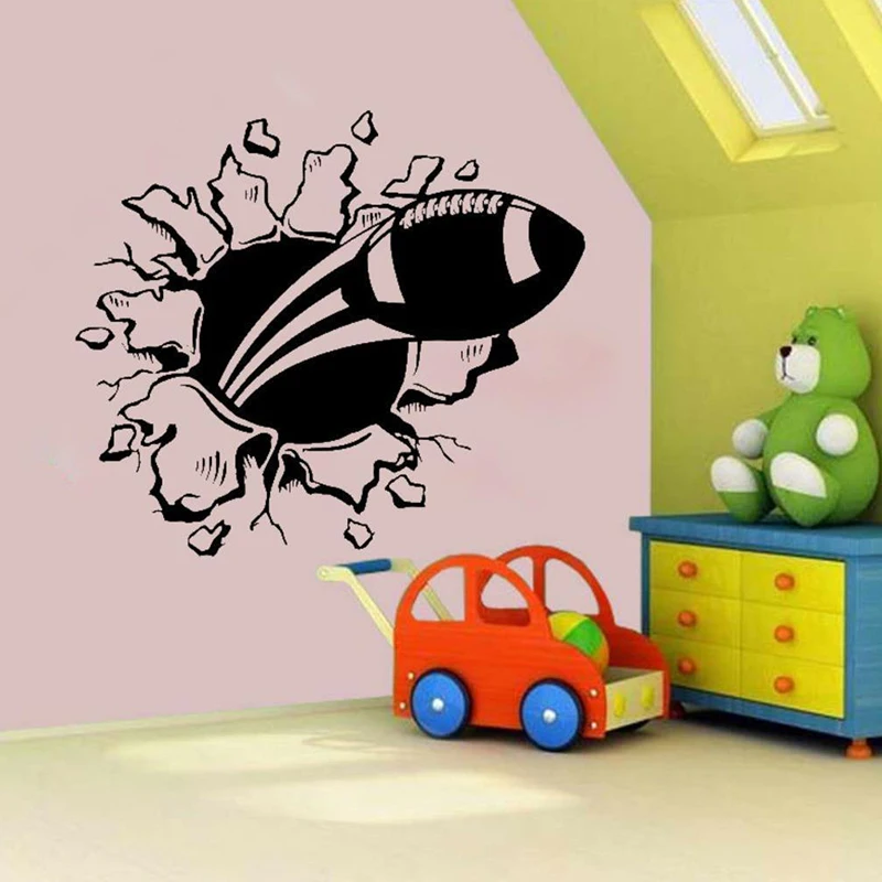 Футбол взрыв виниловые наклейки на стены Стикеры дети Спальня украшения