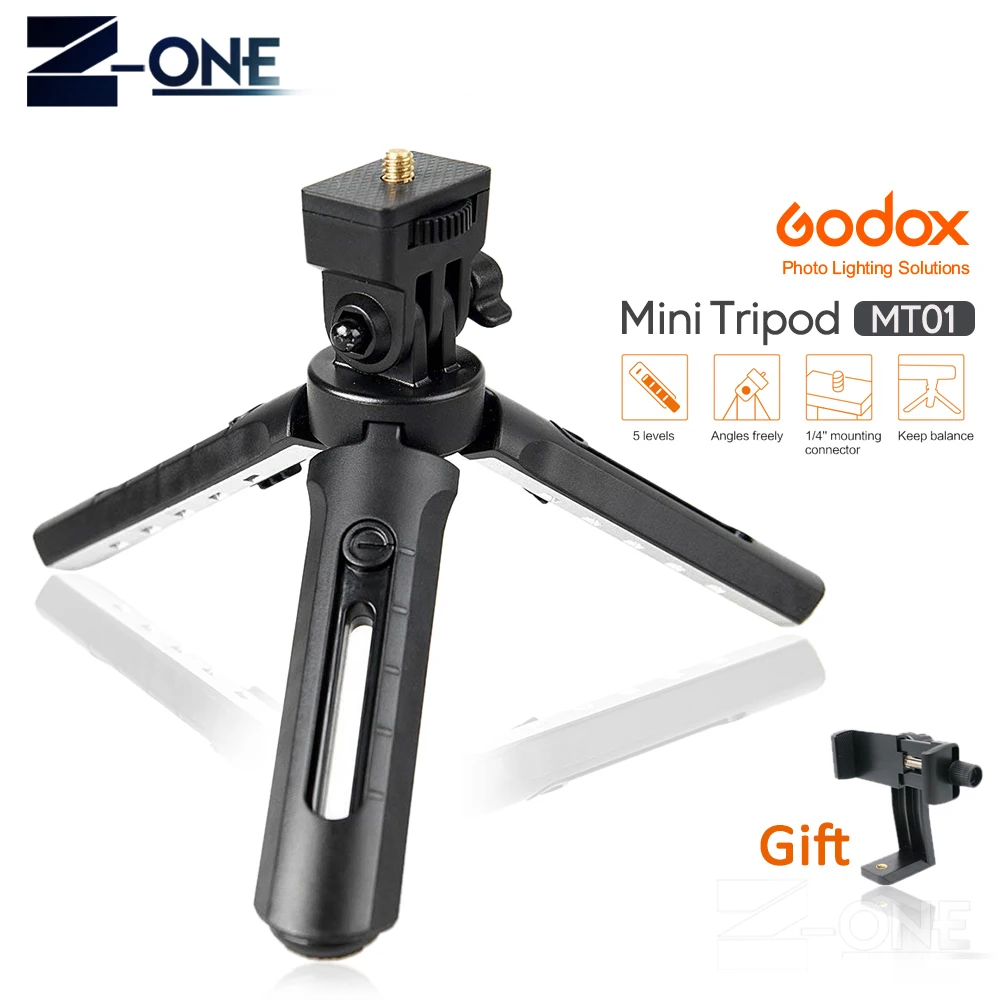 Godox MT 01 штатив с держателем для селфи портативная камера Настольный дорожный