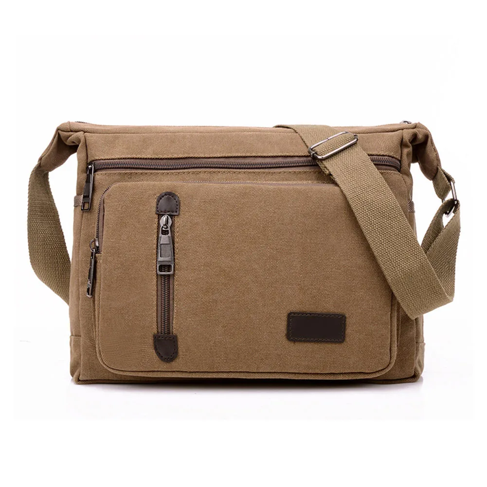 Многофункциональная Большая вместительная Мужская винтажная холщовая сумка