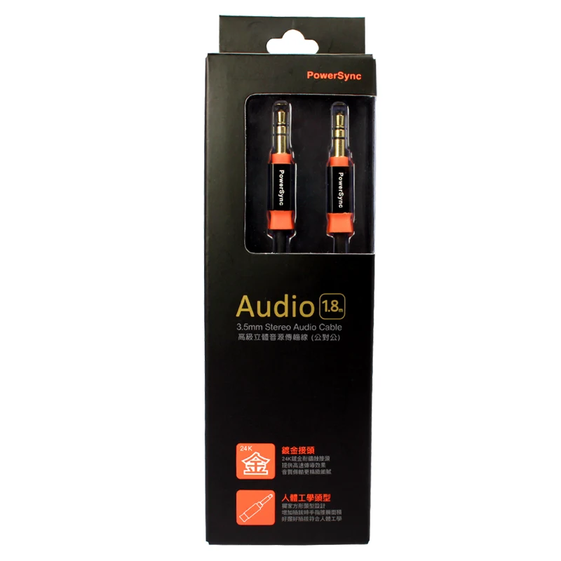 PowerSync Aux кабель для iPhone 3.5 ММ мужчинами стерео круглый аудио Jack Джек наушников Beats