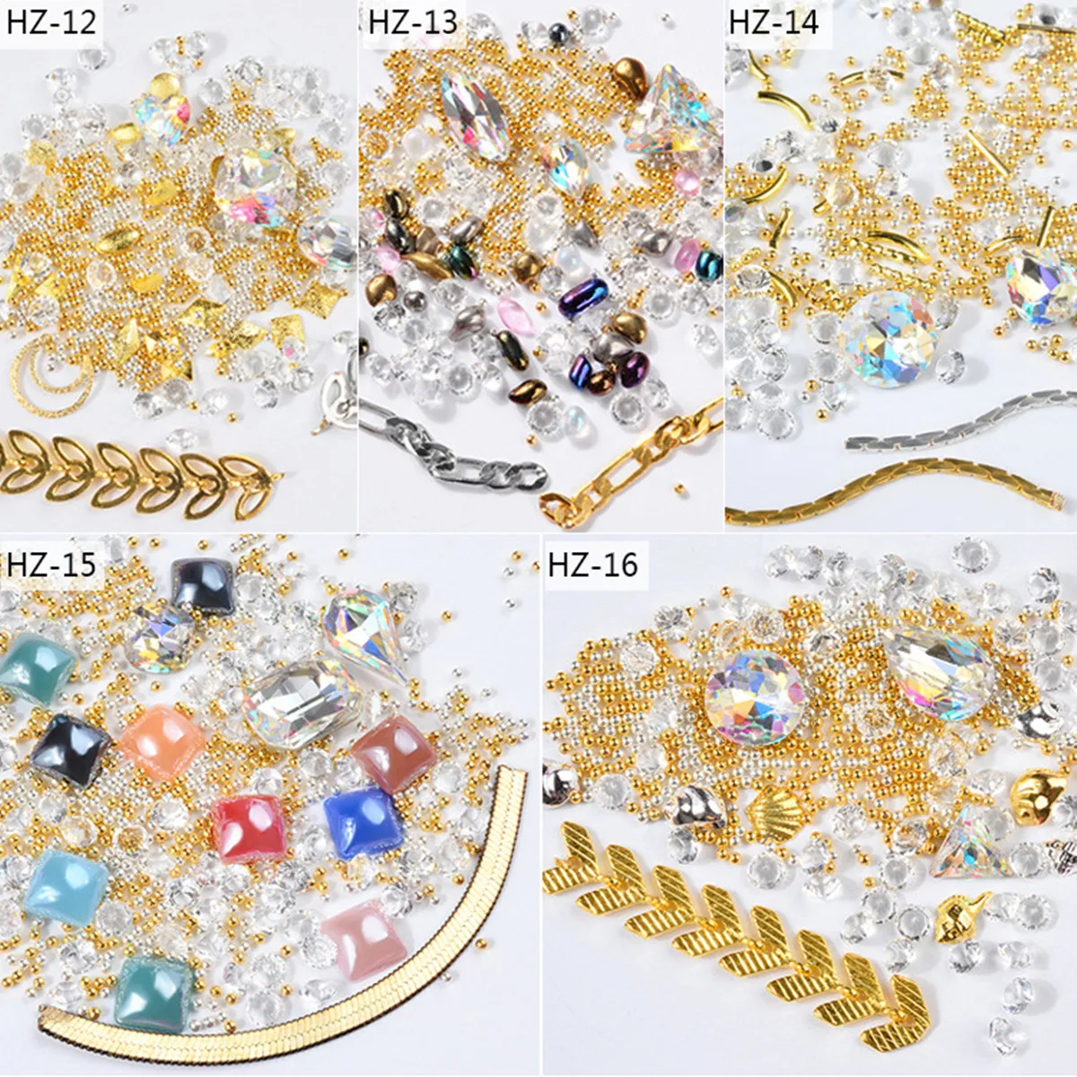 Красочные Кристальные Стразы для ногтей прозрачные многоразмерные острые дно