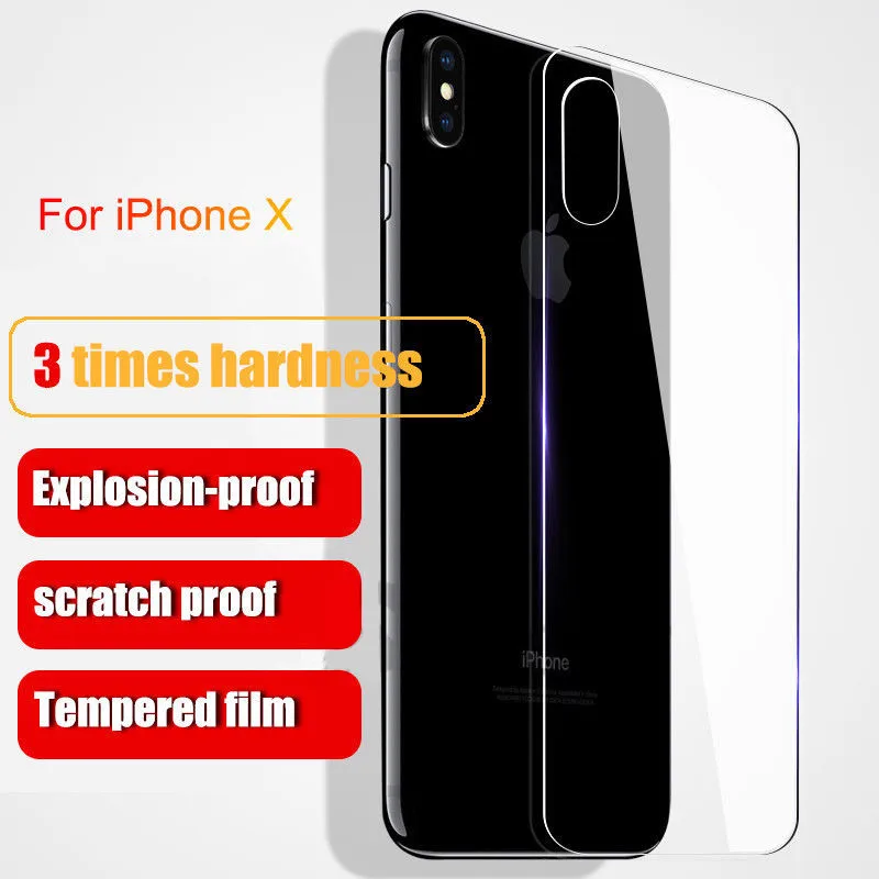 9H 0 3 мм переднее и заднее закаленное стекло для Apple iPhone X 6 6S 7 8 Plus 5 Φ SE 10 устойчивая к