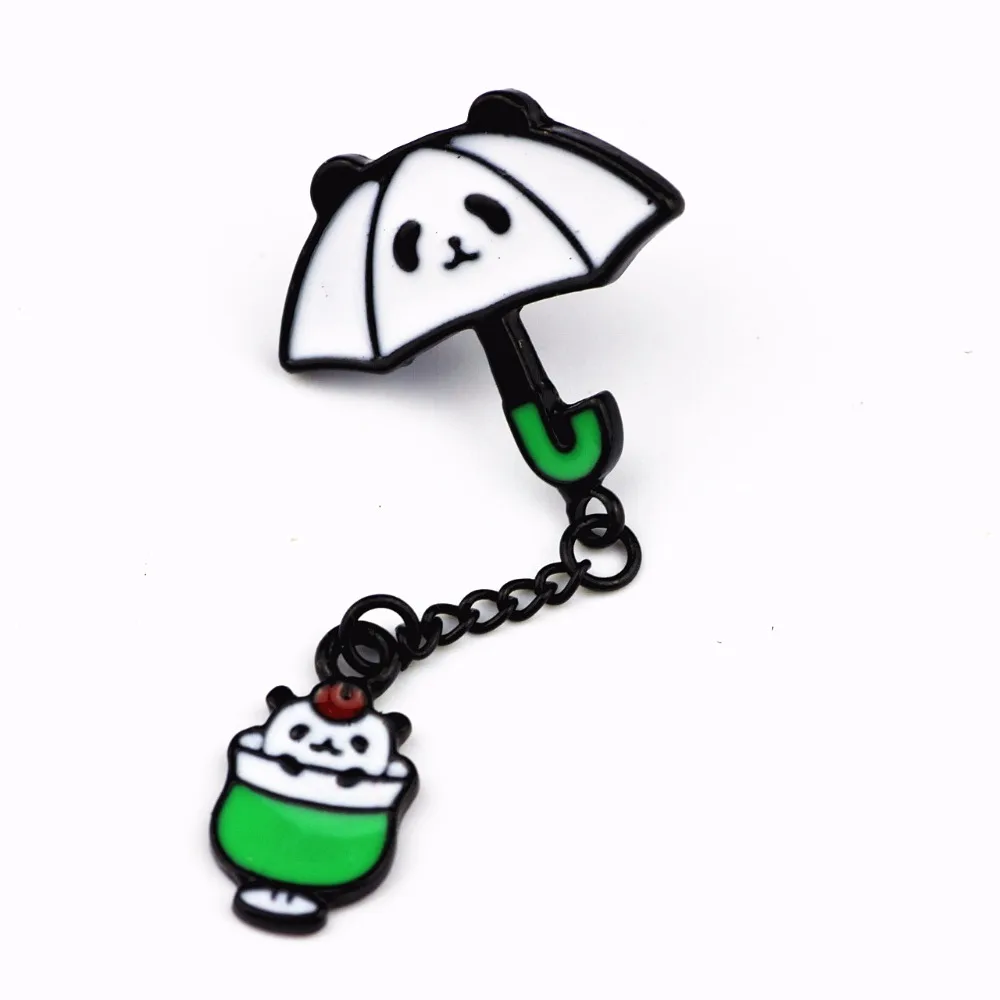 Timlee x233 Бесплатная доставка Милая мультяшная анимация панда капельная брошь