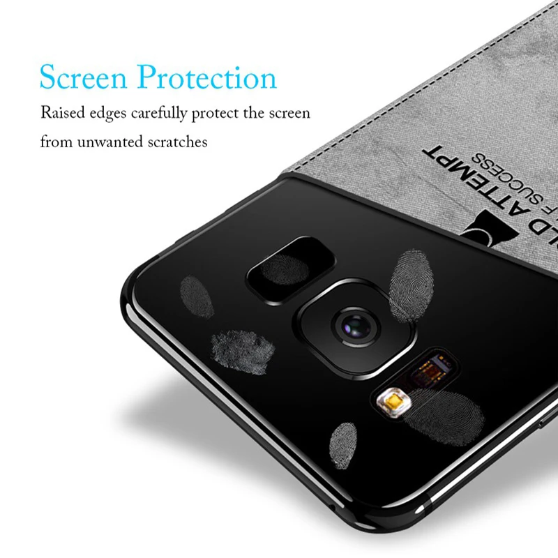 Deer Cloth Texture Case On For Samsung Galaxy A6 Plus Back Cover TPU Soft Edge Coque A8 A9 Star A7 A5 2018 |