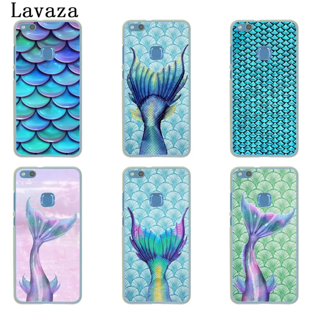 Жесткий чехол Lavaza Mermaid Fish Scale для Huawei Y9 Y7 Prime 2018 2019 Honor 20 10 8 8A 8X 9X 9 Lite 7C 7X 7A Pro |