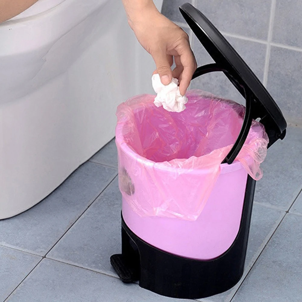 Экономичная домашняя пластиковая корзина для мусора с крышкой и ножной педалью