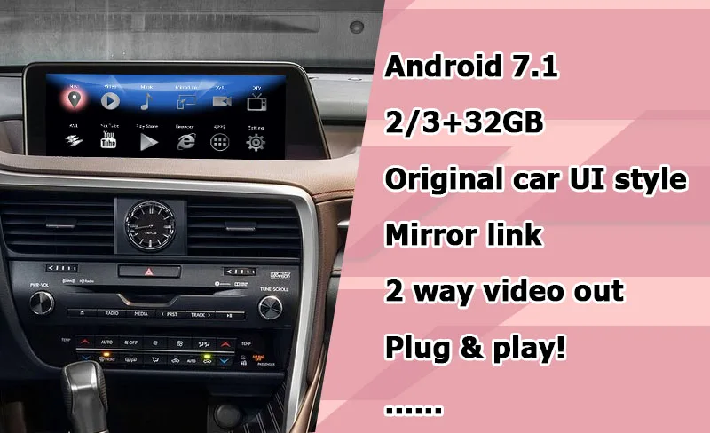 Android/carplay inteface box для Lexus RX 2012- 8 навигационный видео интерфейс с GVIF youtube RX270 RX350 RX450h CT200h