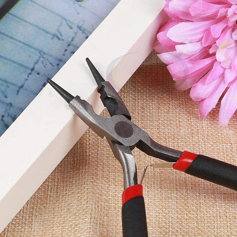 Doreen Box 1 шт. DIY аксессуары инструменты DIY Ручные плоскогубцы косой рот круглый рот черная ручка плоскогубцы