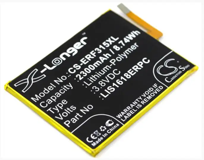 Аккумулятор Cameron Sino 2300 мАч для SONY F3311 F3313 Xperia E5 Dual Sim 1298 9239 LIS1618ERPC|Аккумуляторы