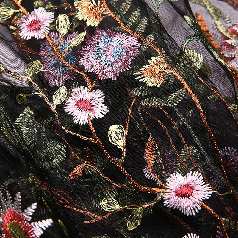 Women Dress Summer Floral Embroidery Lace Mesh O-neck Elegant Short Dress Sexy Casual Short Sleeve Mini Party Dresses Vestidos