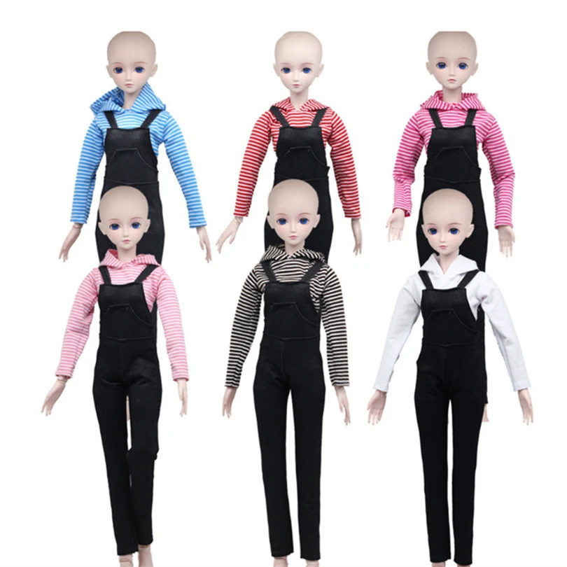 1 комплект подтяжки для кукол 1/3 BJD Одежда жакет штаны в полоску куклы 60 см игрушки