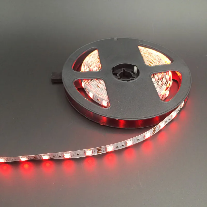 5050 светодиодный NON-Водонепроницаемый RGB ленты 60 s/M 300 светильник белого и синего