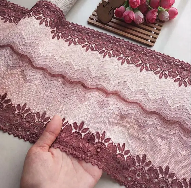 1 м Высококачественная эластичная кружевная лента сделай сам отделка вышитая для