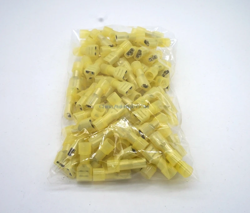 FDFN5-250 FDFN5.5-250 NYLON brass Female Insulated Spade joint Cable Wire Connector 100PCS/Pack suit 4-6mm2 12-10AWG FDFN | Обустройство
