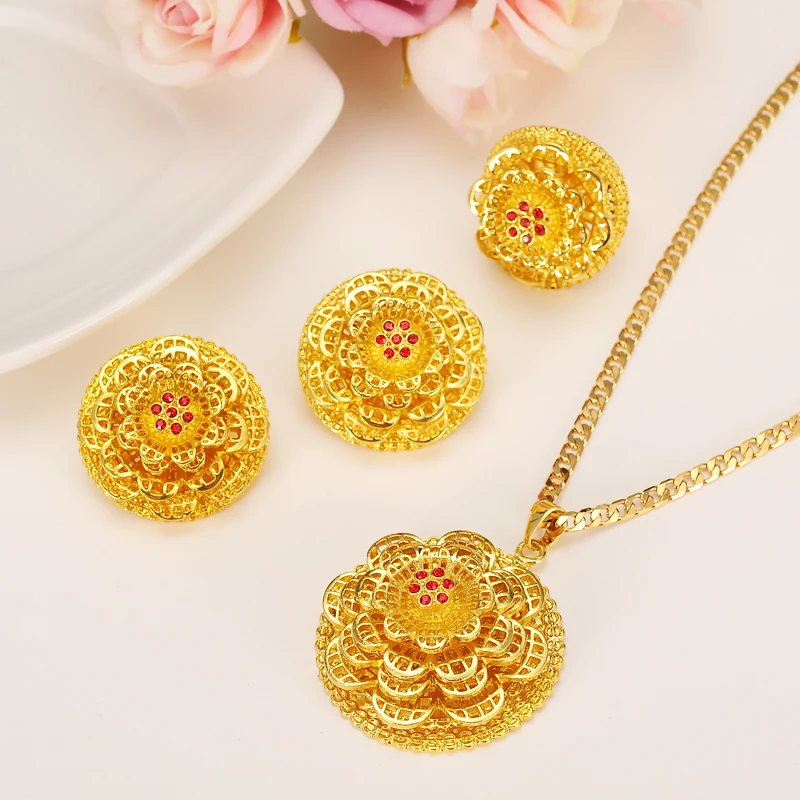 Женский комплект ювелирных изделий Bangrui золотого цвета для свадьбы в африканском