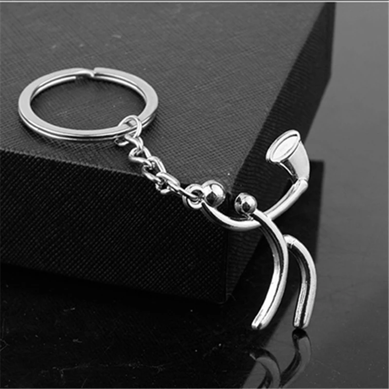 MISANANRYNE Sports Run Weightlifting Play Tennis Football Basketball Cycling Figure keychain Metal Keyring Souvenirs Gift|creative gift|figure