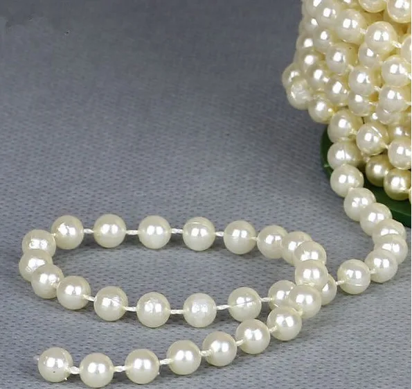 1 метр 6 мм цепочка с жемчужными бусинами гирлянда цветы Свадебная вечеринка