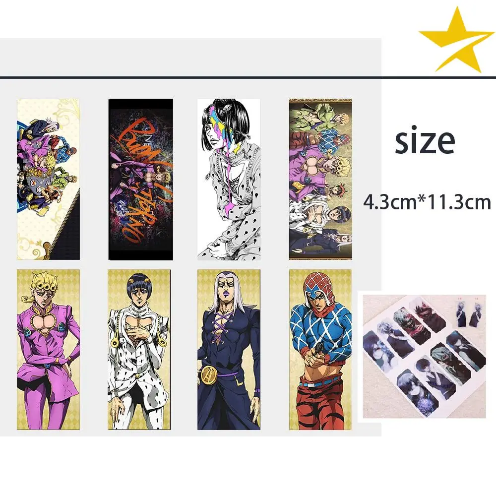 8 шт./компл. JOJO невероятное приключение закладки творческий табличка для надписи