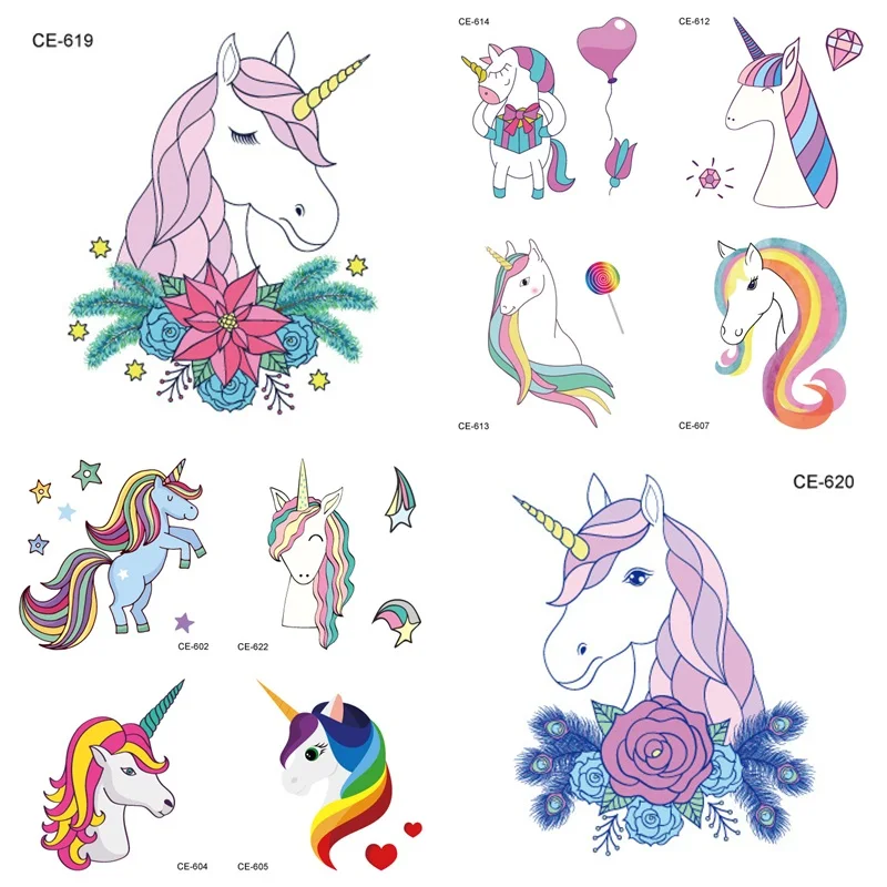 В виде единорога из мультфильма Временные татуировки наклейки для детей