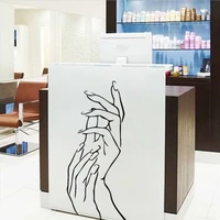 woman female girl hands spa manicure beauty salon decor vinyl sticker art decals wall stickers home decorative 26x57cm