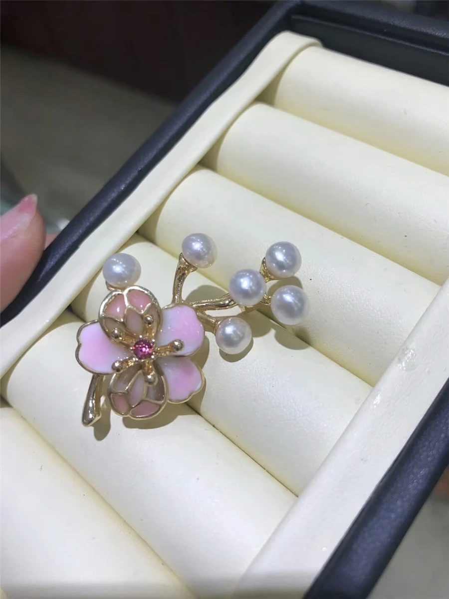 Мода природных высокое качество Жемчужная Брошь Pin классический очаровательный