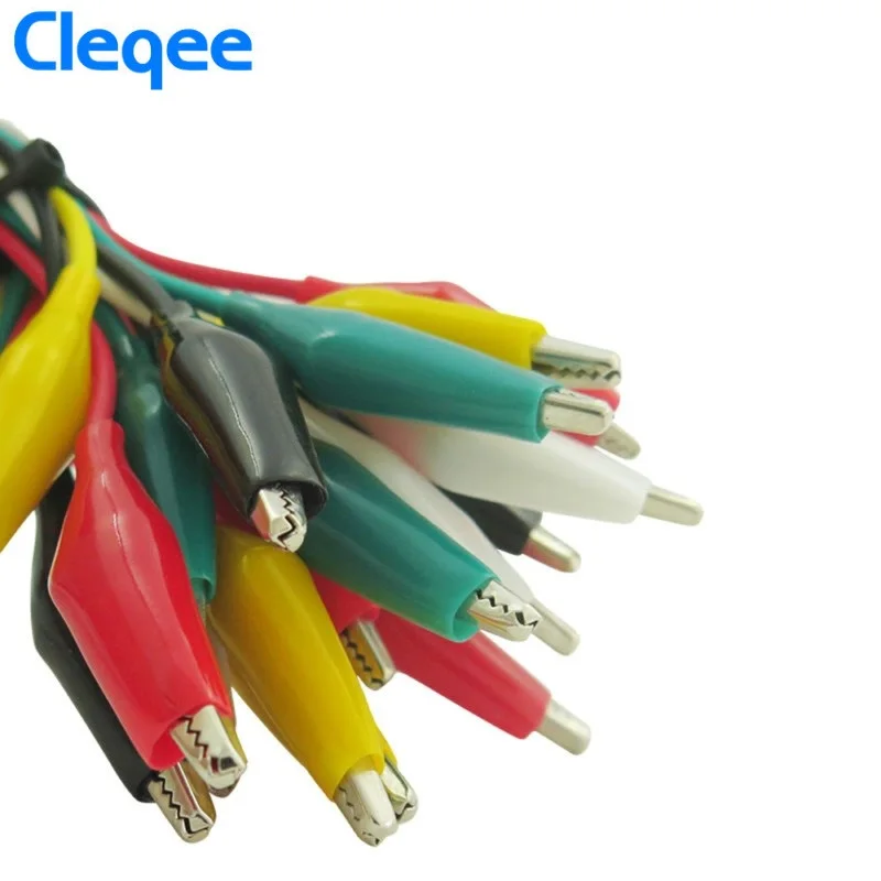 Зажимы типа крокодил Cleqee P1025 10 шт. электрические испытательные выводы сделай сам