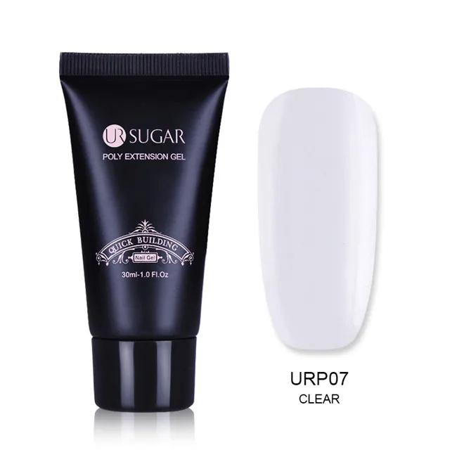 UR-07 Ur Sugar Poly UV гель лак для ногтей Набор 30 мл быстрое наращивание Hart Желе светодиодный инструменты для УФ гель-лака наборы - Цвет: UR-07